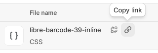Copy link button preview